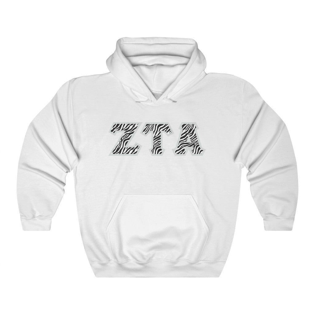 ZTA Printed Letters | Zebra Print Hoodie