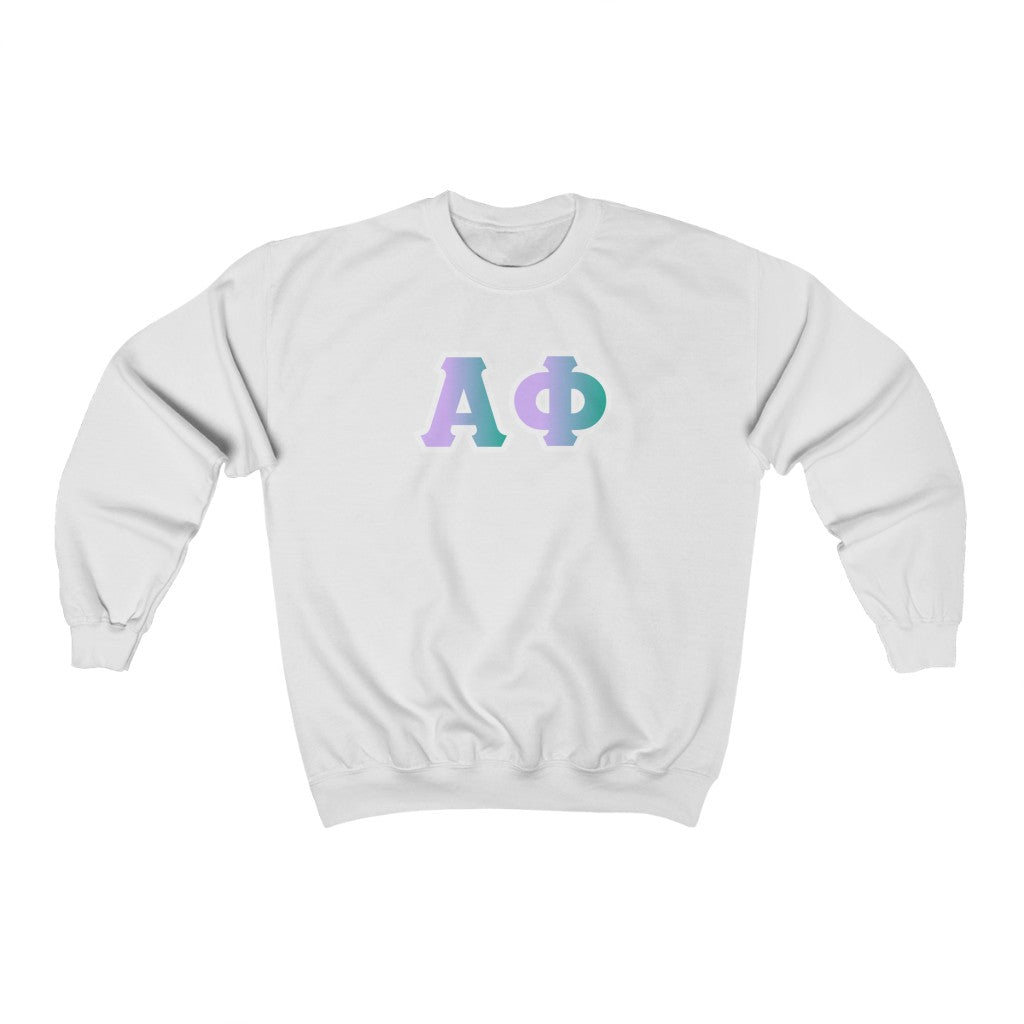 Alpha Phi Printed Letters | Antarctica Crewneck