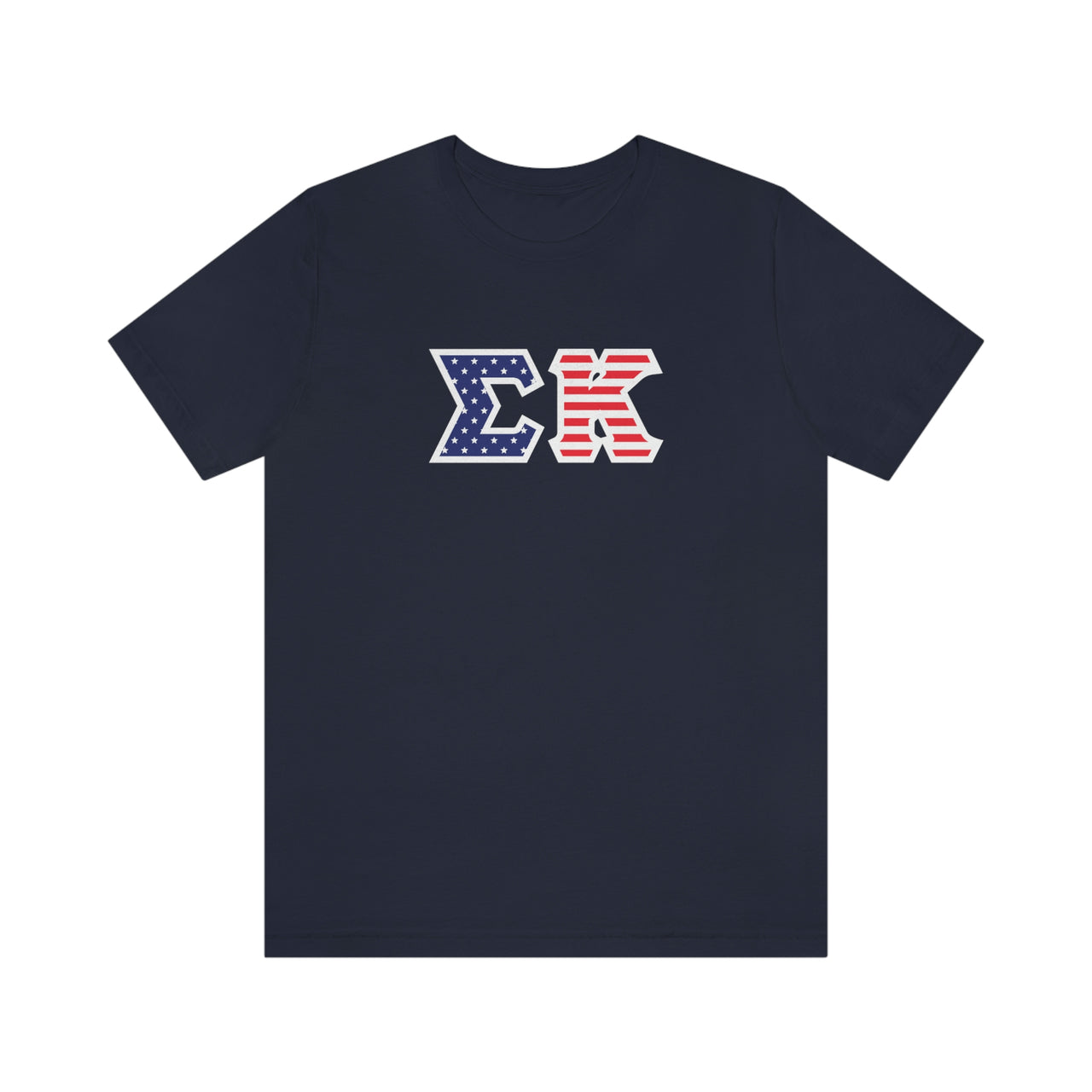 Sigma Kappa Stitched Letter T-Shirt | American Theme (Conference Pre-Sale)
