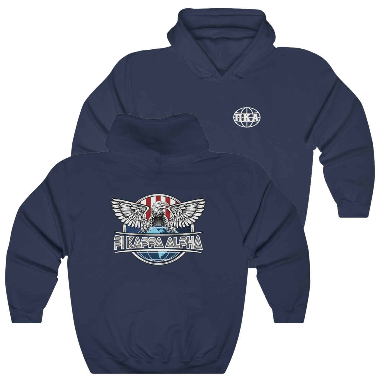 Navy Pi Kappa Alpha Graphic Hoodie | The Fraternal Order | Pi kappa alpha fraternity shirt  