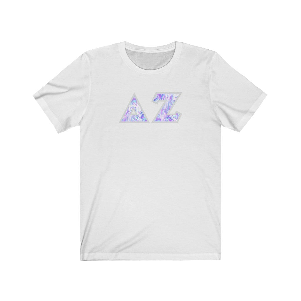 Delta Zeta Printed Letters | Cotton Candy Tie-Dye T-Shirt
