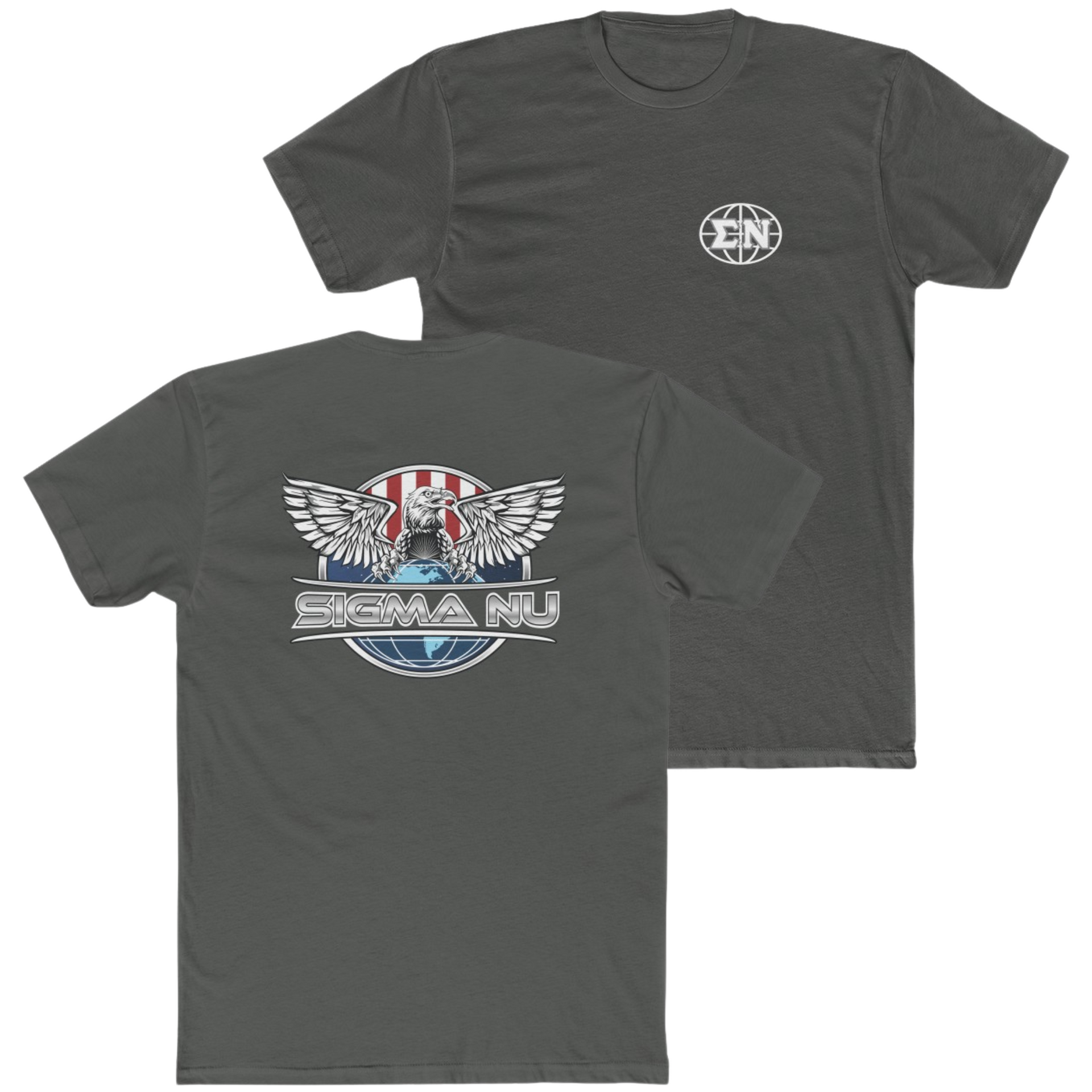 Grey Sigma Nu Graphic T-Shirt | The Fraternal Order |Sigma Nu Clothing, Apparel and Merchandise