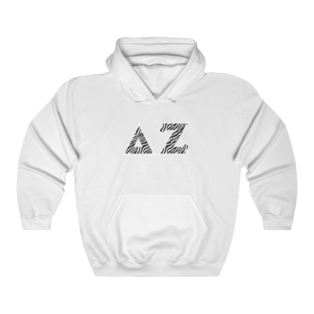 Delta Zeta Printed Letters | Zebra Print Hoodie