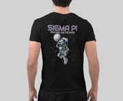 Black Sigma Pi Graphic T-Shirt | Space Baller | Sigma Pi Apparel and Merchandise model 