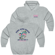 Grey Sigma Alpha Epsilon Graphic Hoodie | Alligator Skater | Sigma Alpha Epsilon Clothing and Merchandise