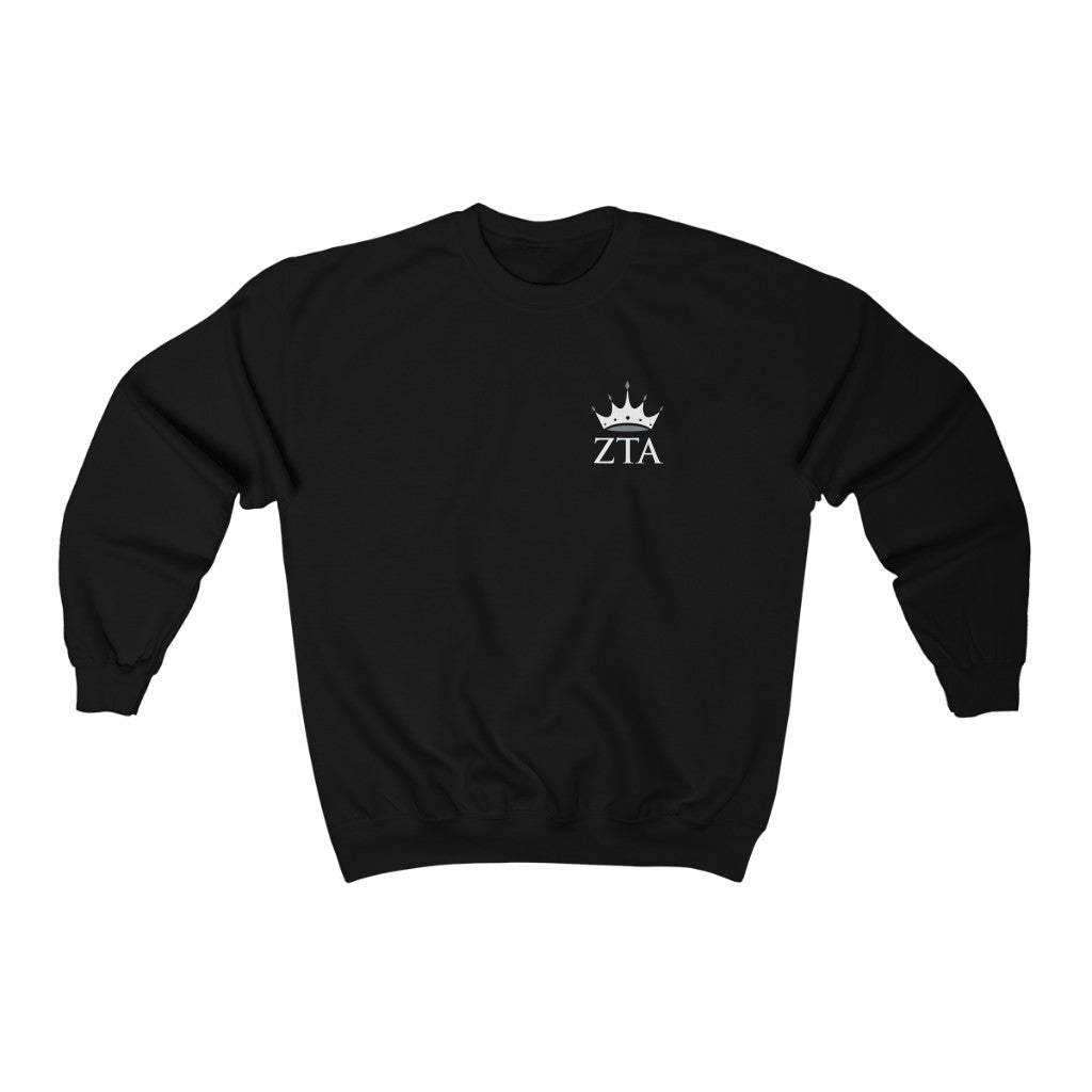 Zeta Tau Alpha Graphic Crewneck Sweatshirt | ZTA Crown v2 LC