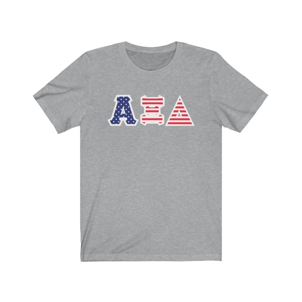 AXiD Printed Letters | American Flag Pattern T-Shirt