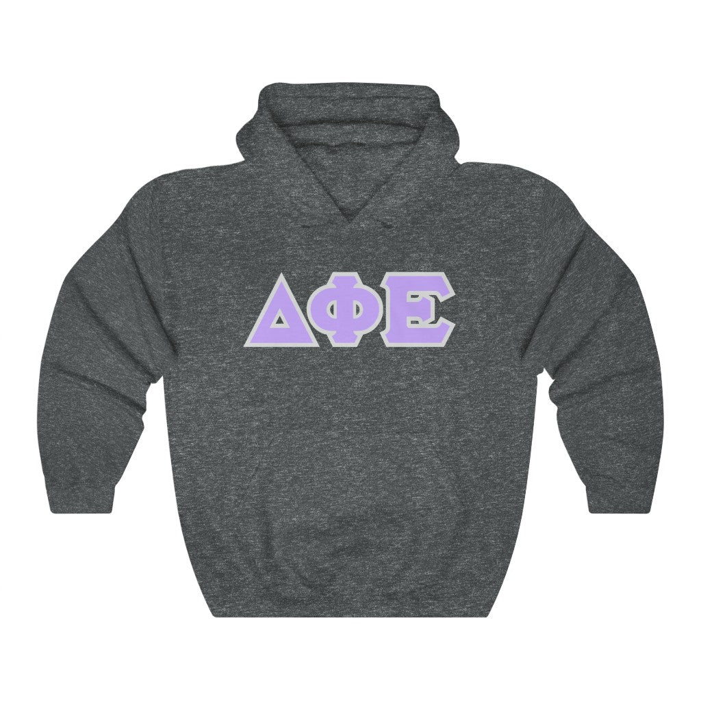 DPhiE Printed Letters | Violet with Grey Border Hoodie