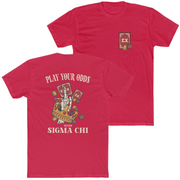 Red Sigma Chi Graphic T-Shirt | Play Your Odds | Sigma Chi Fraternity Merch House