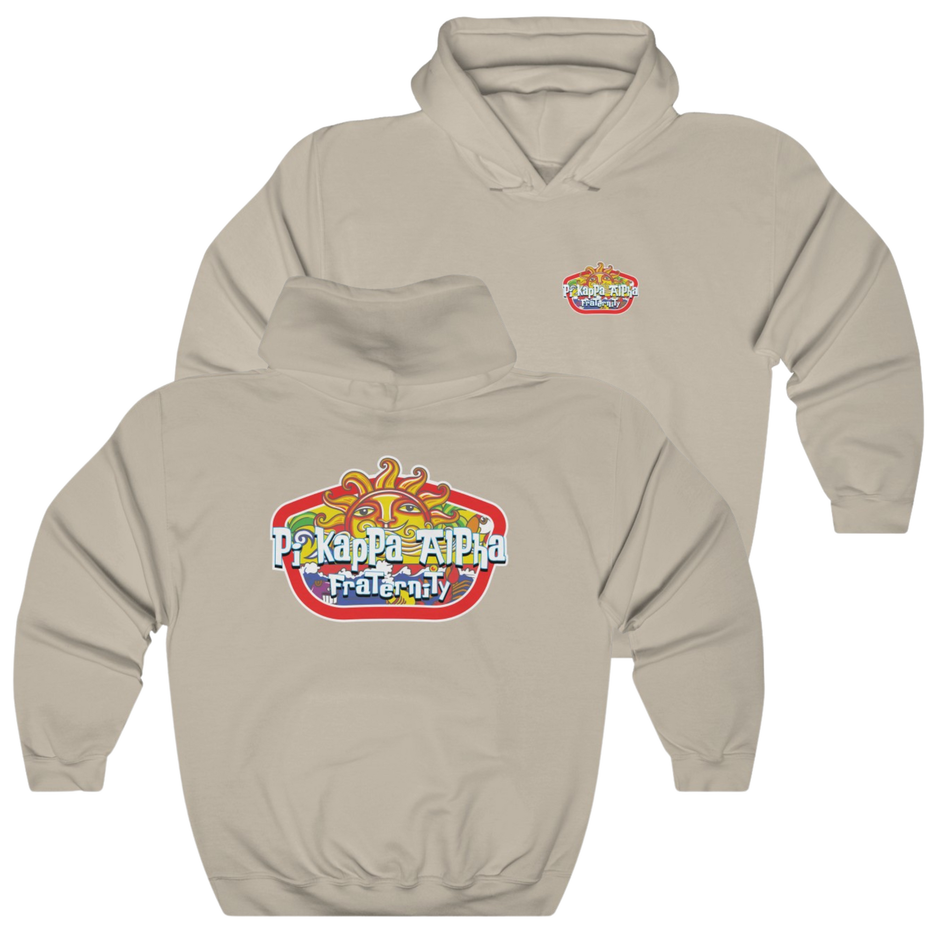 Sand Pi Kappa Alpha Graphic Hoodie | Summer Sol | Pi kappa alpha fraternity shirt