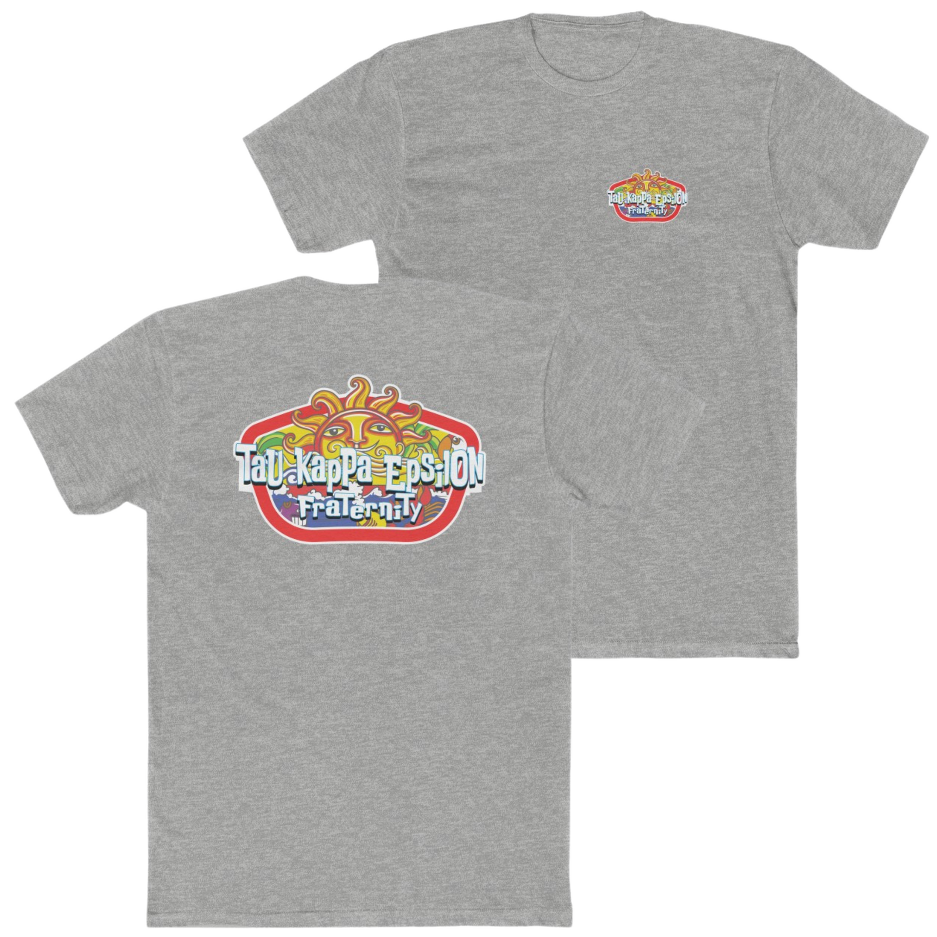 Grey Tau Kappa Epsilon Graphic T-Shirt | Summer Sol | Tau Kappa Epsilon Fraternity