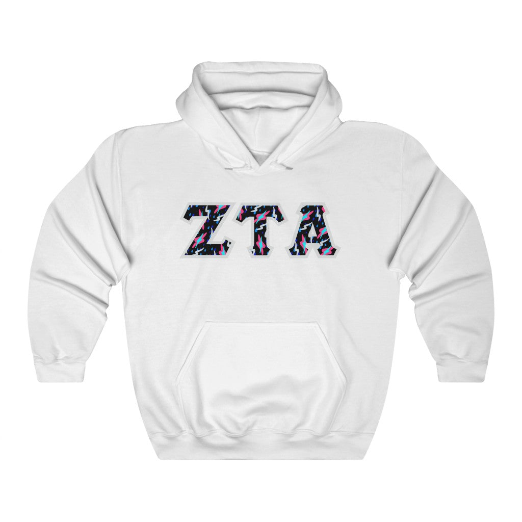 ZTA Printed Letters | Bayside Black Hoodie