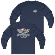 Navy Alpha Sigma Phi Graphic Long Sleeve | The Fraternal Order | Alpha Sigma Phi Fraternity Clothes 