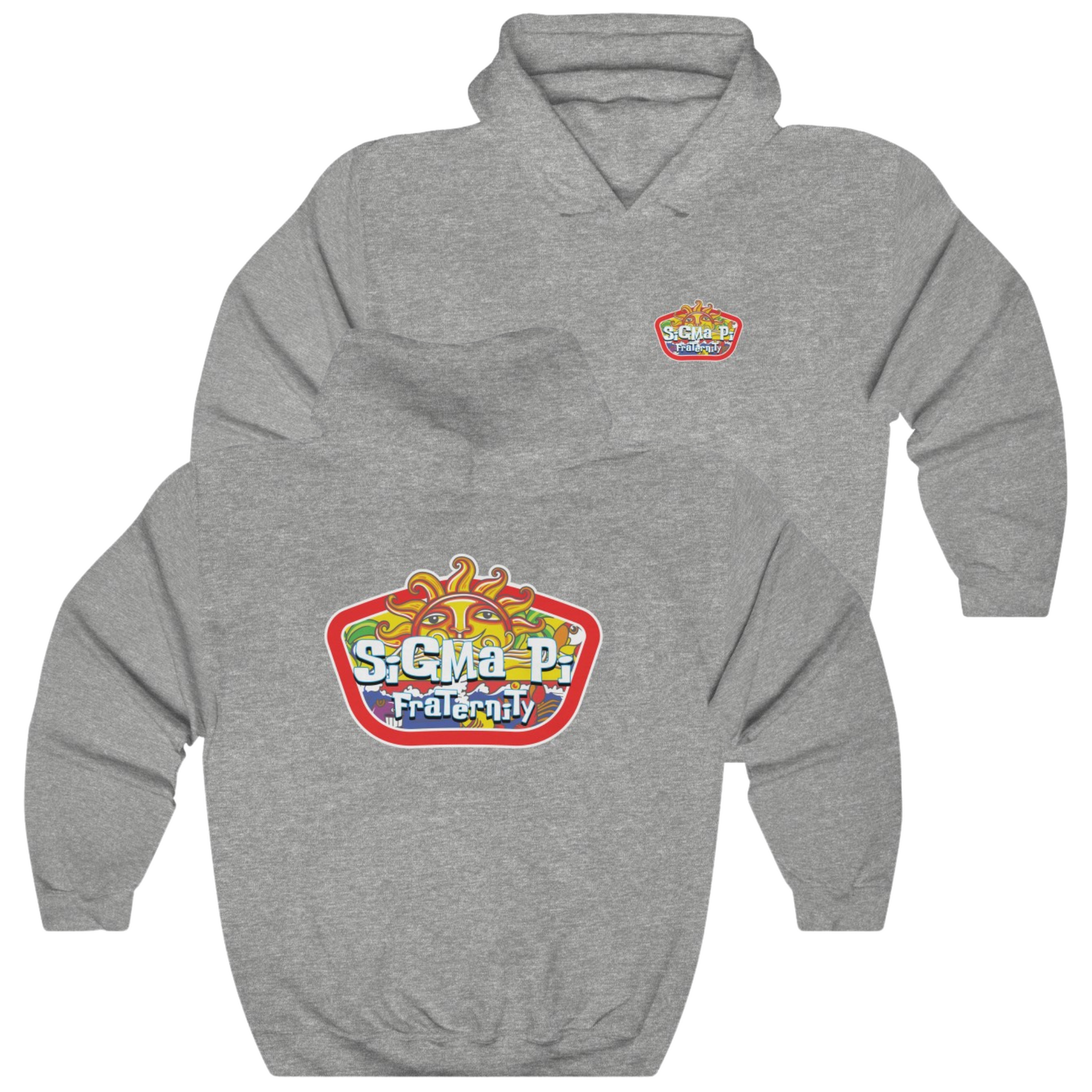 Grey Sigma Pi Graphic Hoodie | Summer Sol | Sigma Pi Apparel and Merchandise