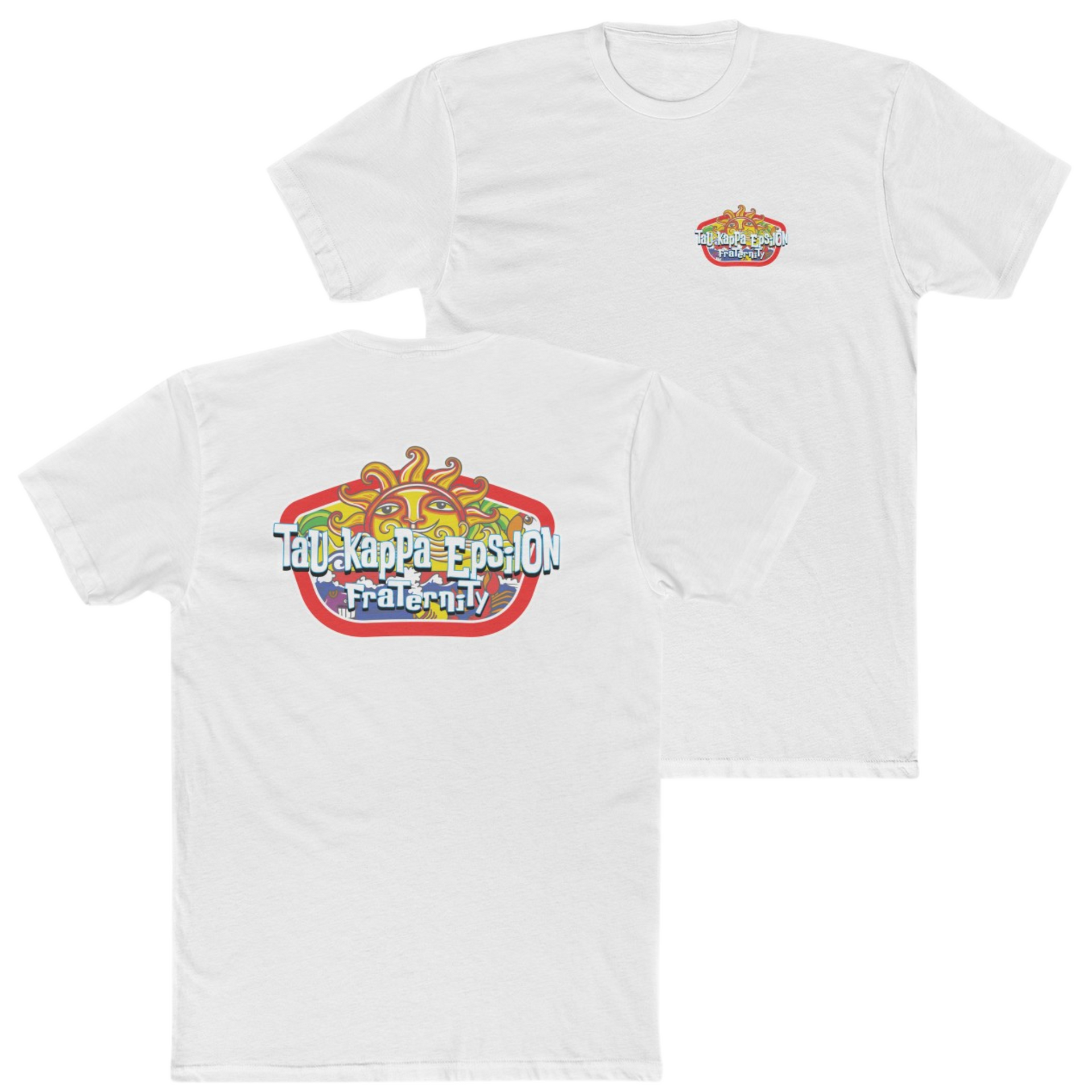White Tau Kappa Epsilon Graphic T-Shirt | Summer Sol | Tau Kappa Epsilon Fraternity