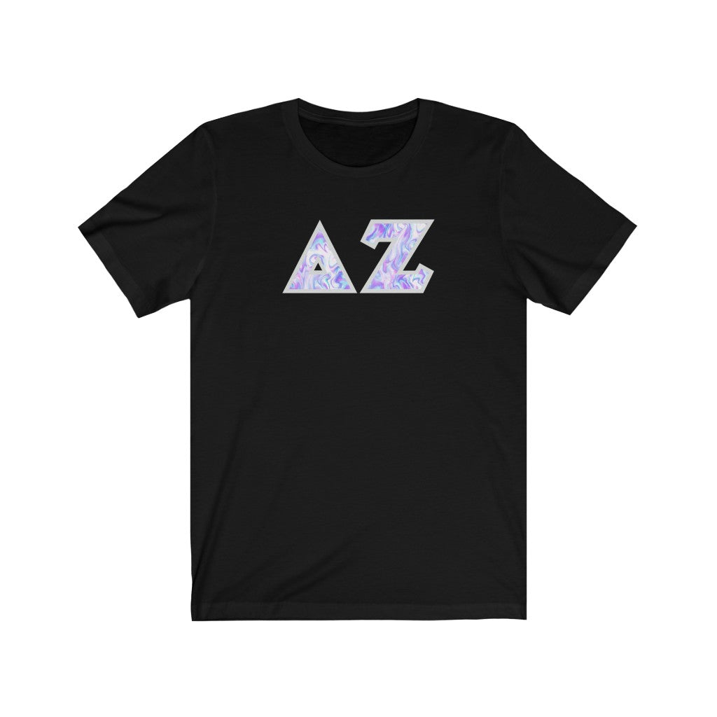 Delta Zeta Printed Letters | Cotton Candy Tie-Dye T-Shirt