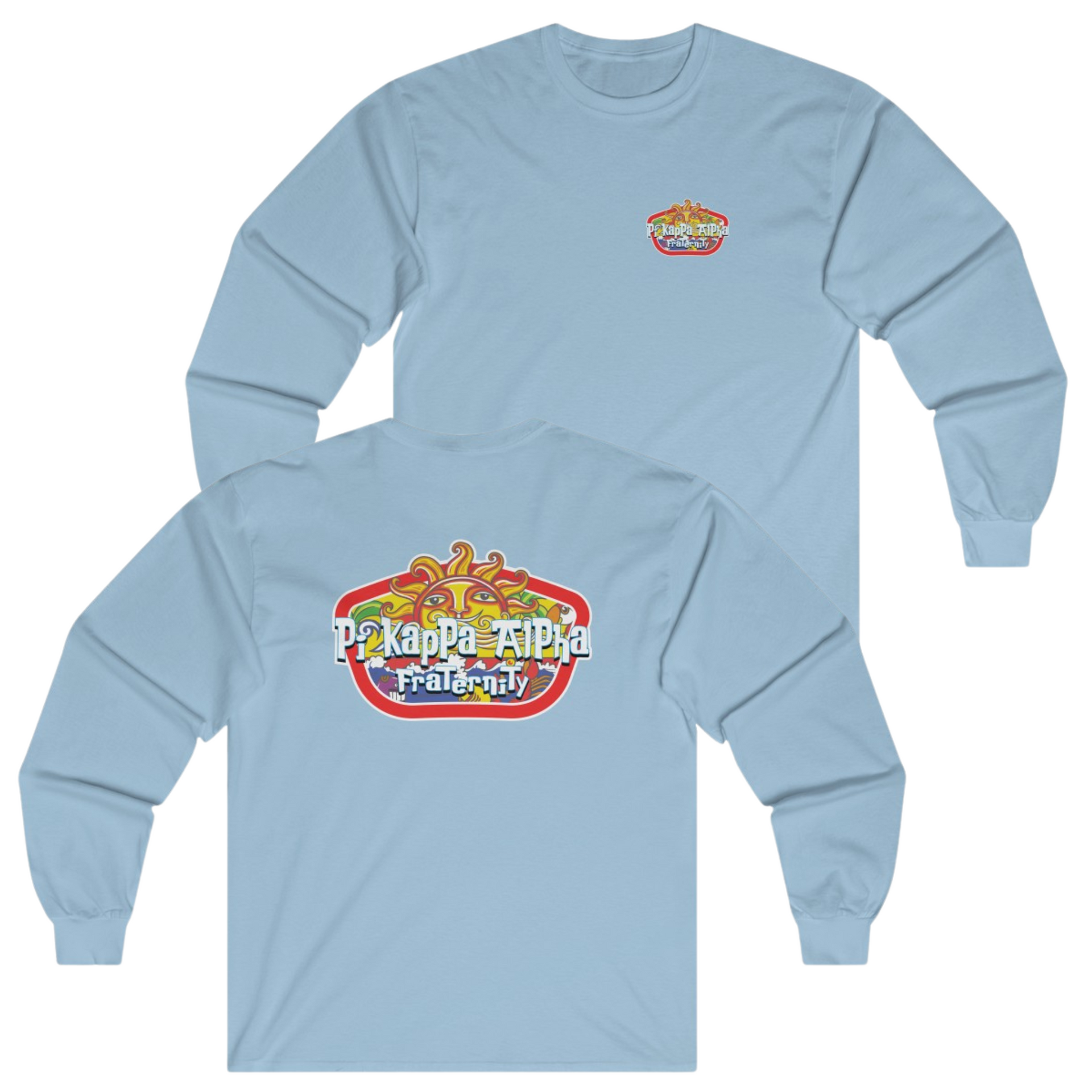 Blue Pi Kappa Alpha Graphic Long Sleeve | Summer Sol | Pi kappa alpha fraternity shirt 