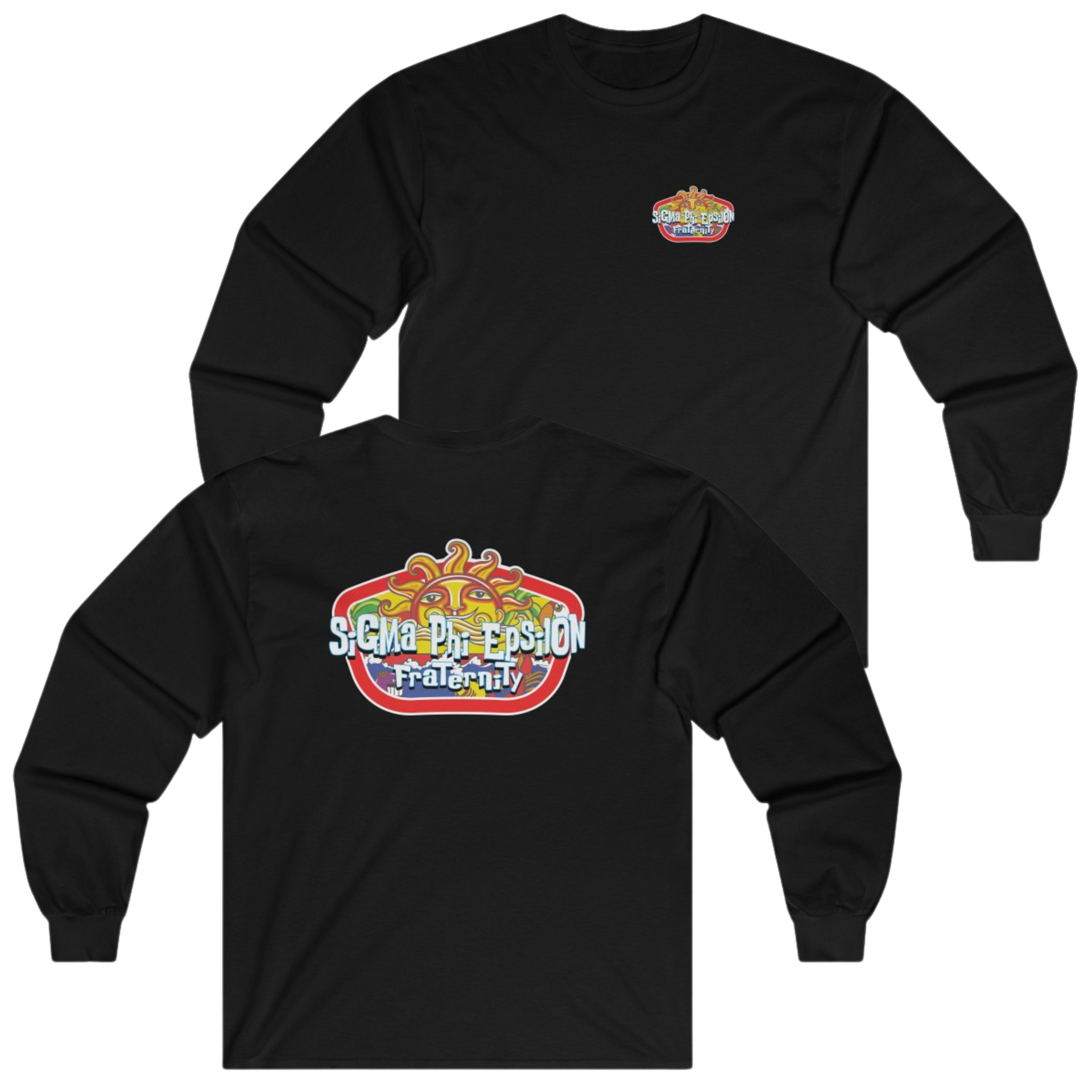 Black Sigma Phi Epsilon Graphic Long Sleeve | Summer Sol | SigEp Fraternity Clothes and Merchandise