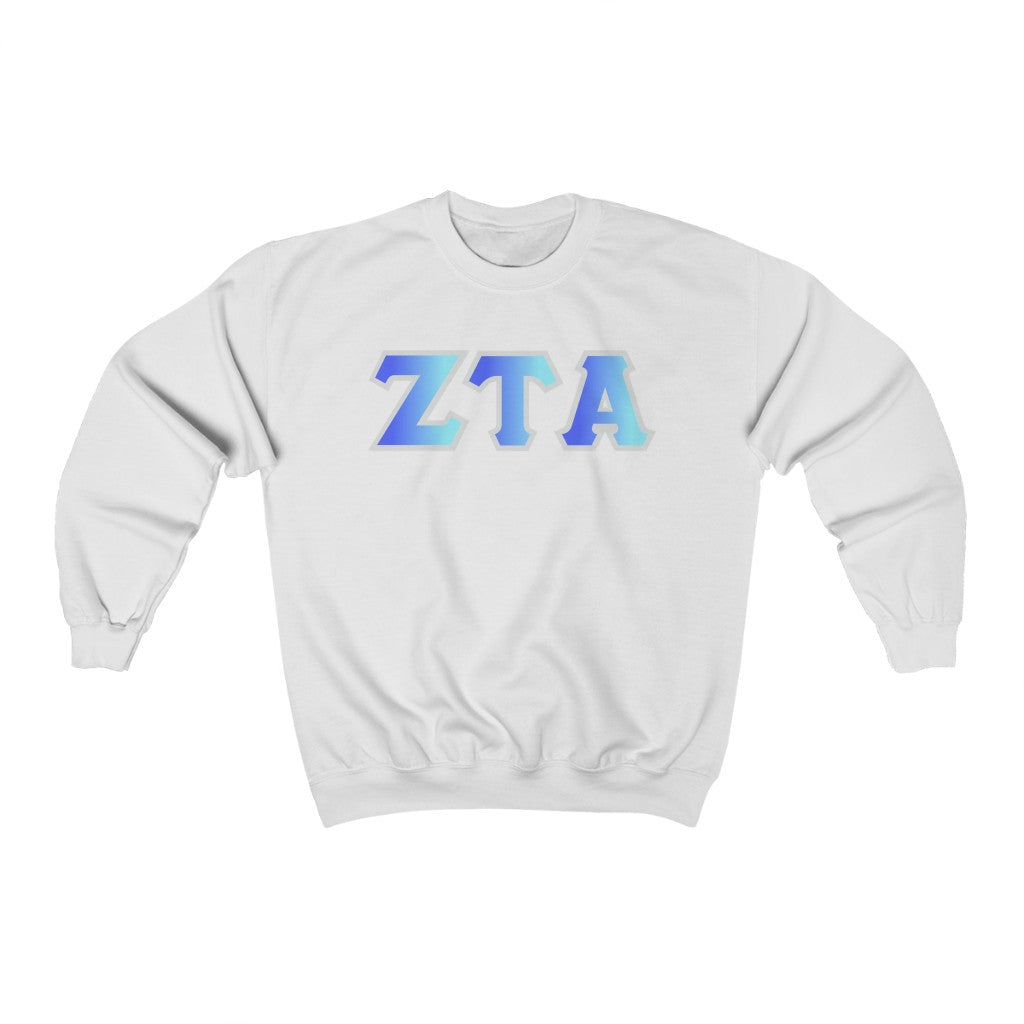 Zeta Tau Alpha Printed Letters | Oceans Crewneck