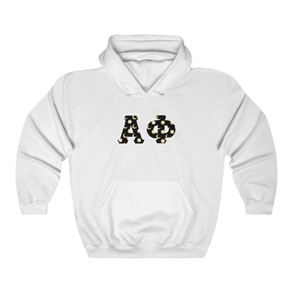 Alpha Phi Printed Letters | Sun and Moon Hoodie