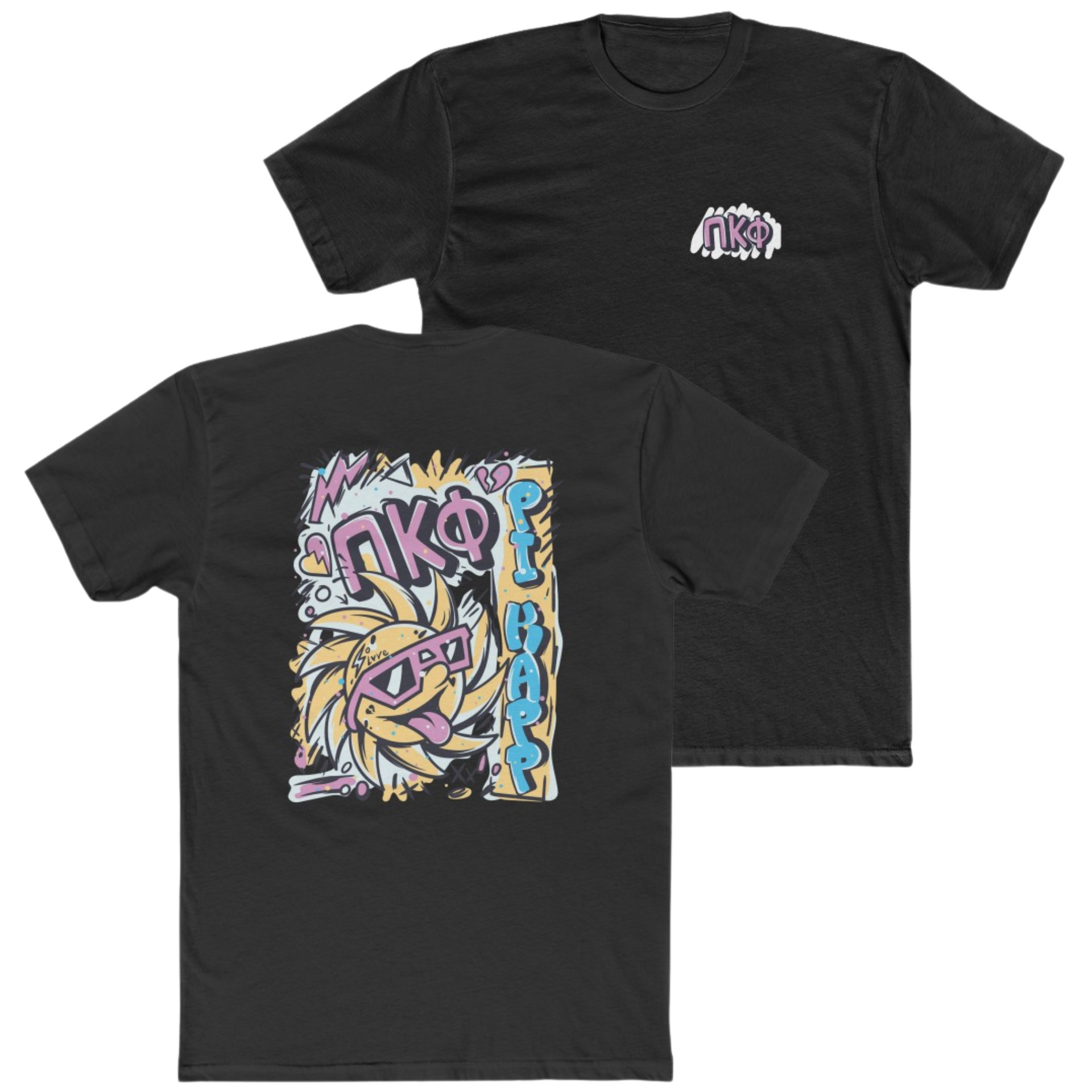 Black Pi Kappa Phi Graphic T-Shirt | Fun in the Sun | Pi Kappa Phi Apparel and Merchandise 