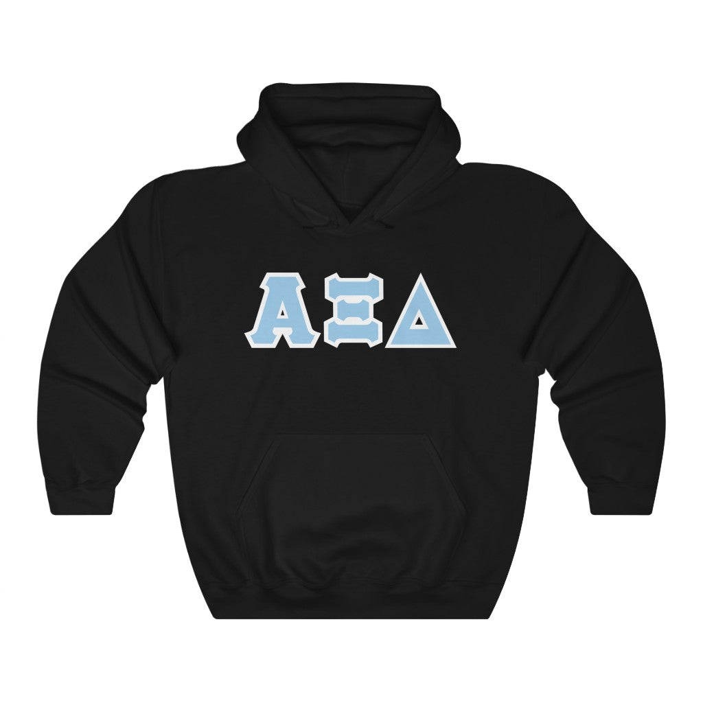 AXiD Print Letters | Griffin Blue & White Border Hoodie