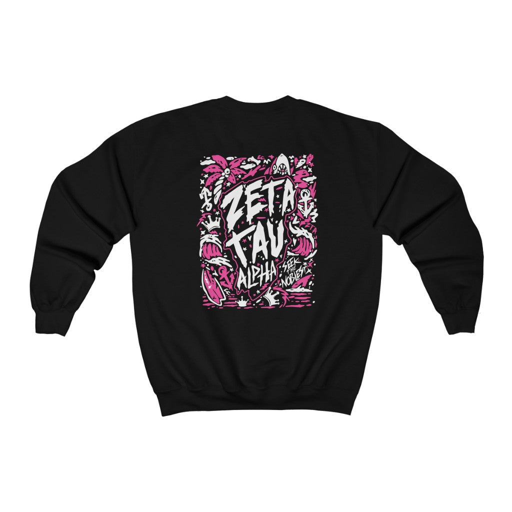Zeta Tau Alpha Graphic Crewneck Sweatshirt | Summer Slam