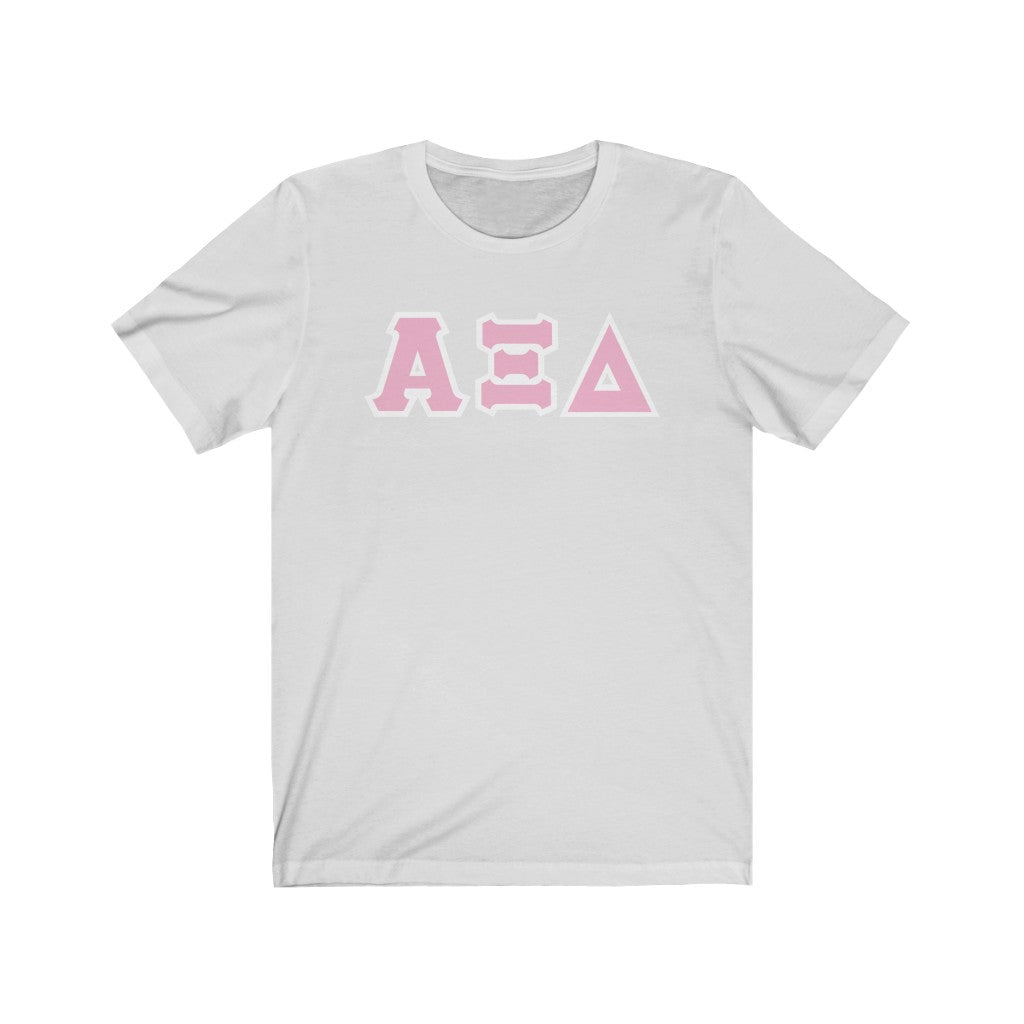 AXiD Printed Letters | Pink Rose with White Border T-Shirt