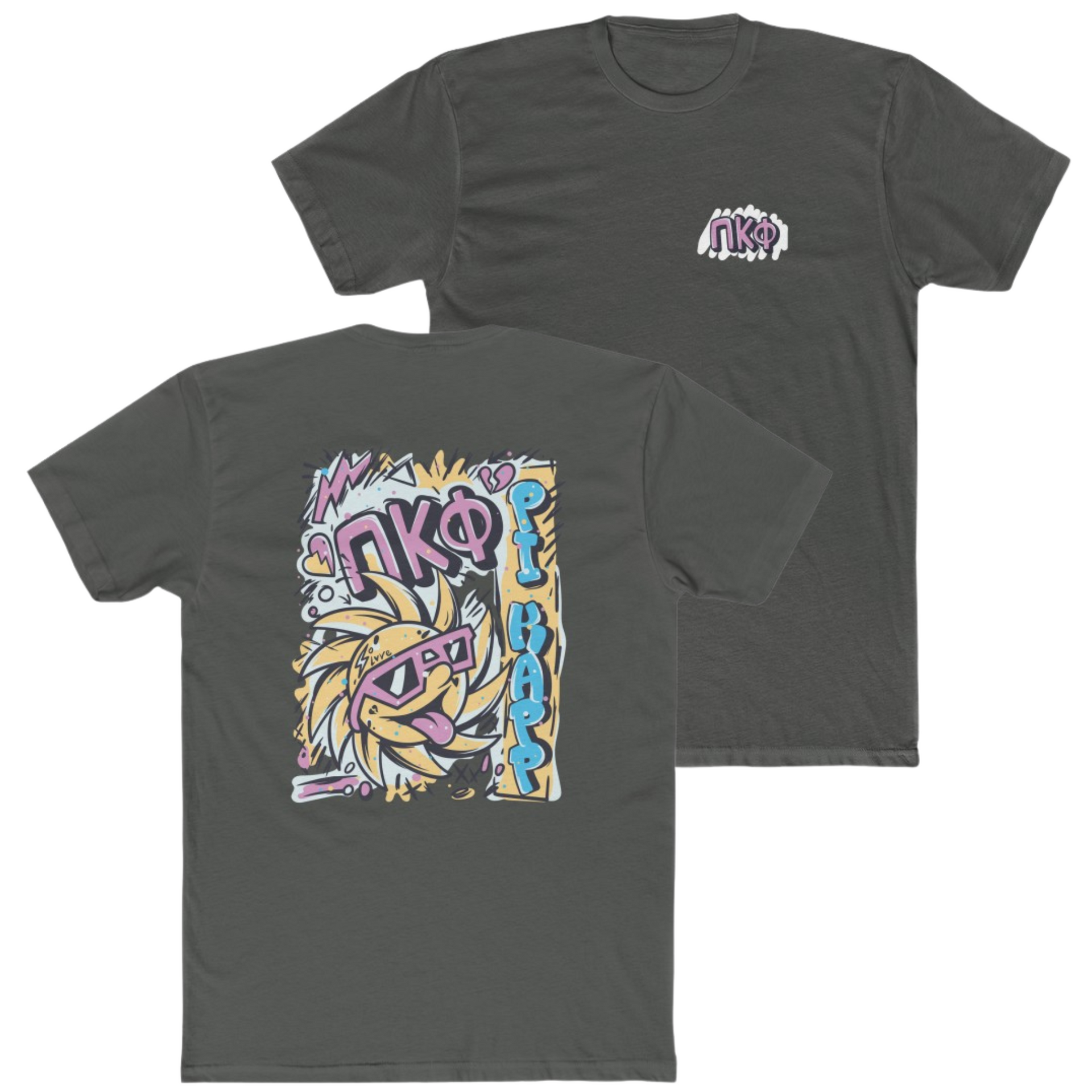 Grey Pi Kappa Phi Graphic T-Shirt | Fun in the Sun | Pi Kappa Phi Apparel and Merchandise 