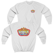 White Sigma Pi Graphic Crewneck Sweatshirt | Summer Sol | Sigma Pi Apparel and Merchandise