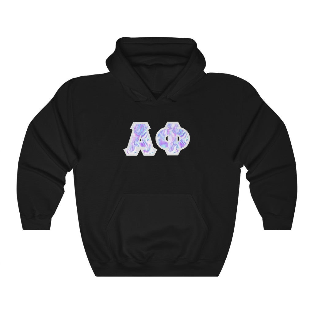 Alpha Phi Printed Letters | Cotton Candy Tie-Dye Hoodie