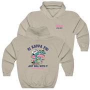 sand Pi Kappa Phi Graphic Hoodie | Alligator Skater | Pi kappa alpha fraternity shirt