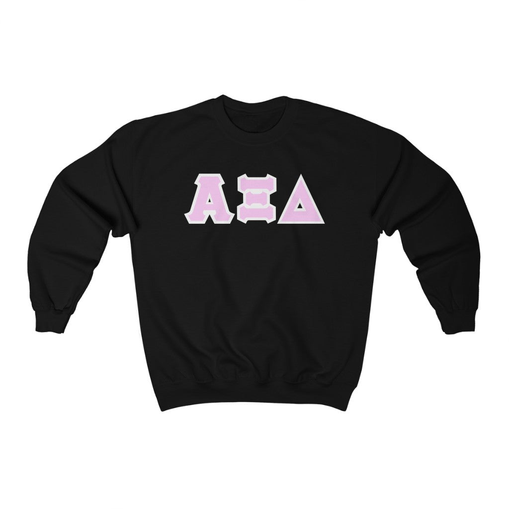 AXiD Print Letters | Light Pink with White Border Crewneck