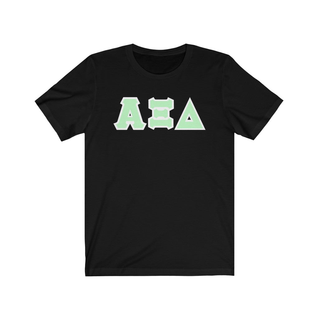 AXiD Printed Letters | Mint and White Border T-Shirt