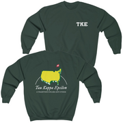 Green Tau Kappa Epsilon Graphic Crewneck Sweatshirt | The Masters | TKE Clothing and Merchandise