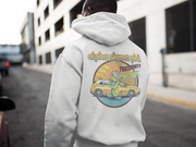 White Alpha Sigma Phi Graphic Hoodie | Cool Croc | Alpha Sigma Phi Fraternity Shirt Back Model 