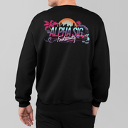 Alpha Sigma Phi Graphic Crewneck Sweatshirt | Jump Street | Alpha Sigma Phi Fraternity Shirt back model 