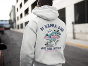 Pi Kappa Phi Graphic Hoodie | Alligator Skater | Pi kappa alpha fraternity shirt back model 