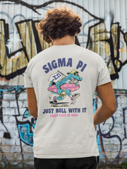 Sigma Pi Graphic T-Shirt | Alligator Skater | Sigma Pi Apparel and Merchandise model
