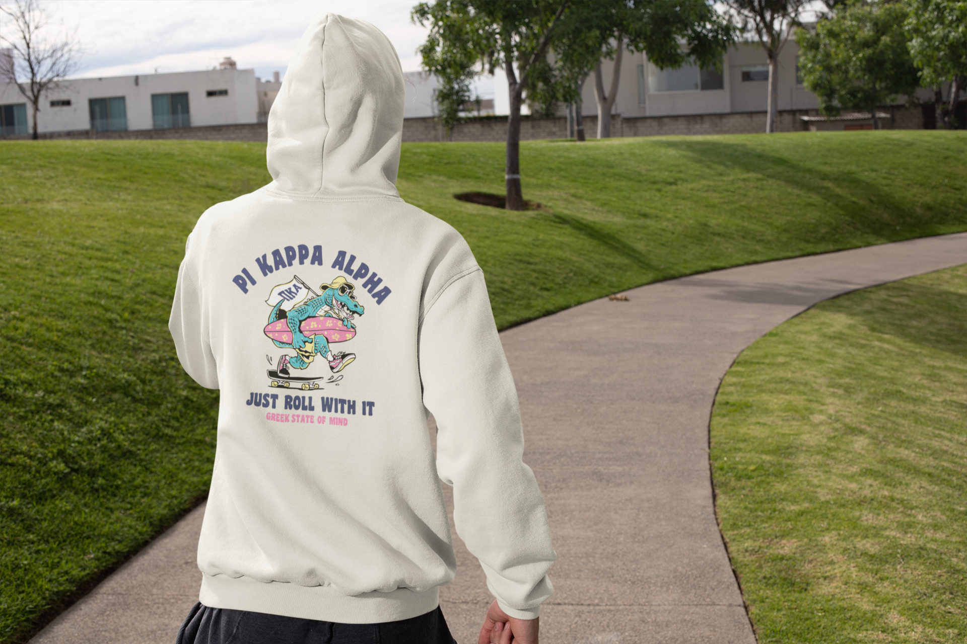 Pi Kappa Alpha Graphic Hoodie | Alligator Skater | Pi kappa alpha fraternity shirt model 