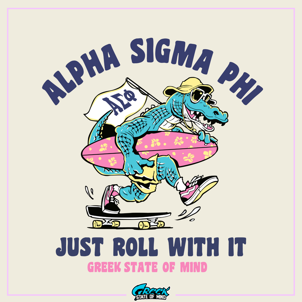 Alpha Sigma Phi Graphic T-Shirt | Alligator Skater