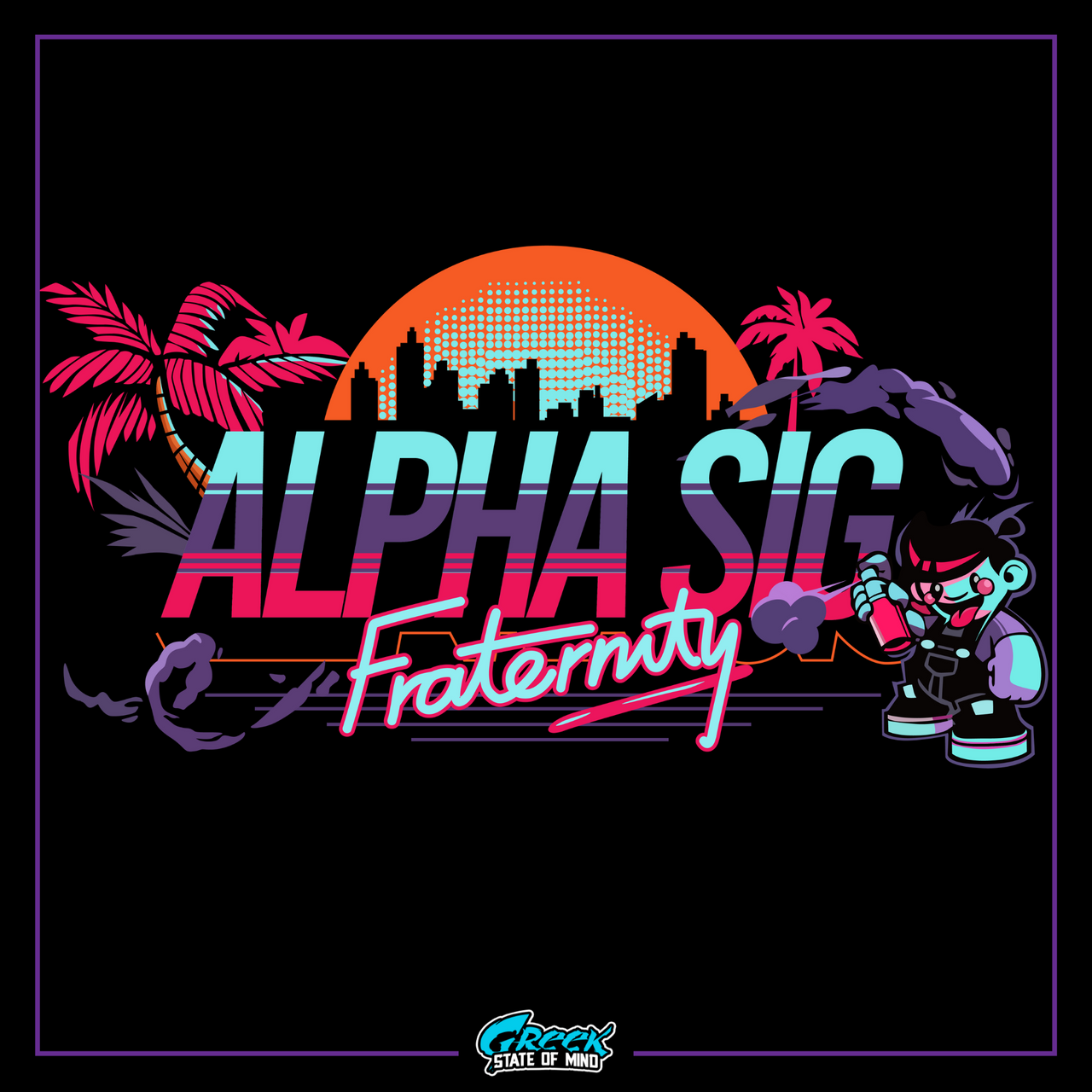 Alpha Sigma Phi Graphic Long Sleeve | Jump Street | Alpha Sigma Phi Fraternity Shirt  design 