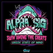Alpha Sigma Phi Graphic T-Shirt | The Deep End | Alpha Sigma Phi Fraternity Clothing design