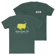 Green Alpha Sigma Phi Graphic T-Shirt | The Masters | Alpha Sigma Phi Fraternity T-Shirt 