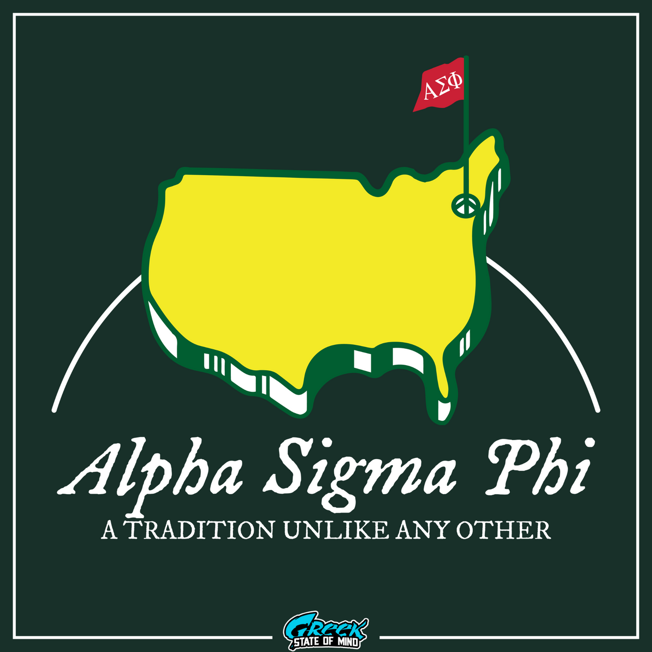 Alpha Sigma Phi Graphic T-Shirt | The Masters | Alpha Sigma Phi Fraternity T-Shirt  design 