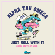 Alpha Tau Omega Graphic Hoodie | Alligator Skater | Alpha Sigma Phi Fraternity Merch design 