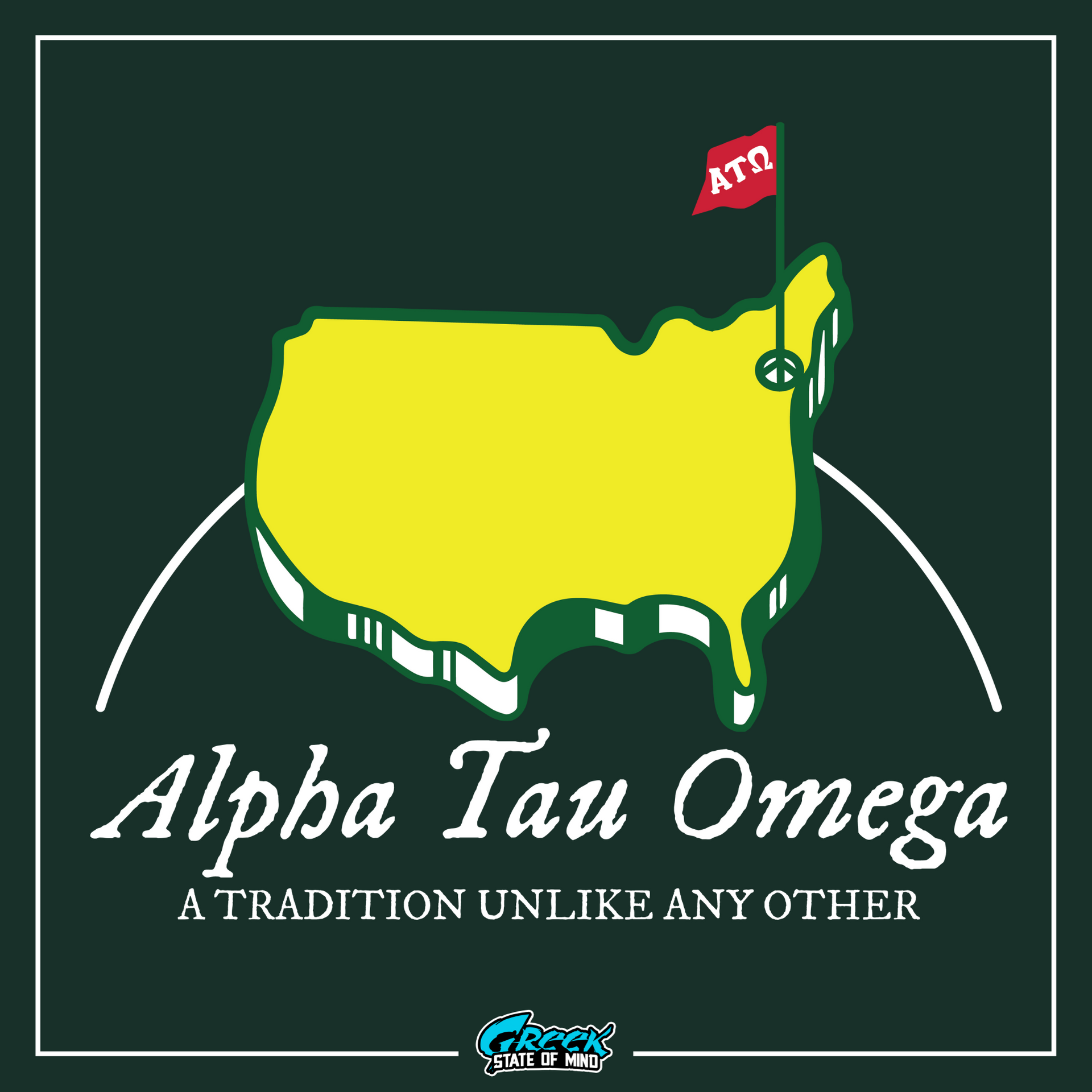 Alpha Tau Omega Graphic Crewneck Sweatshirt | The Masters | Alpha Tau Omega Fraternity Merch design 