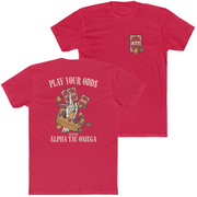 Red Alpha Tau Omega Graphic T-Shirt | Play Your Odds | Fraternity Merchandise 