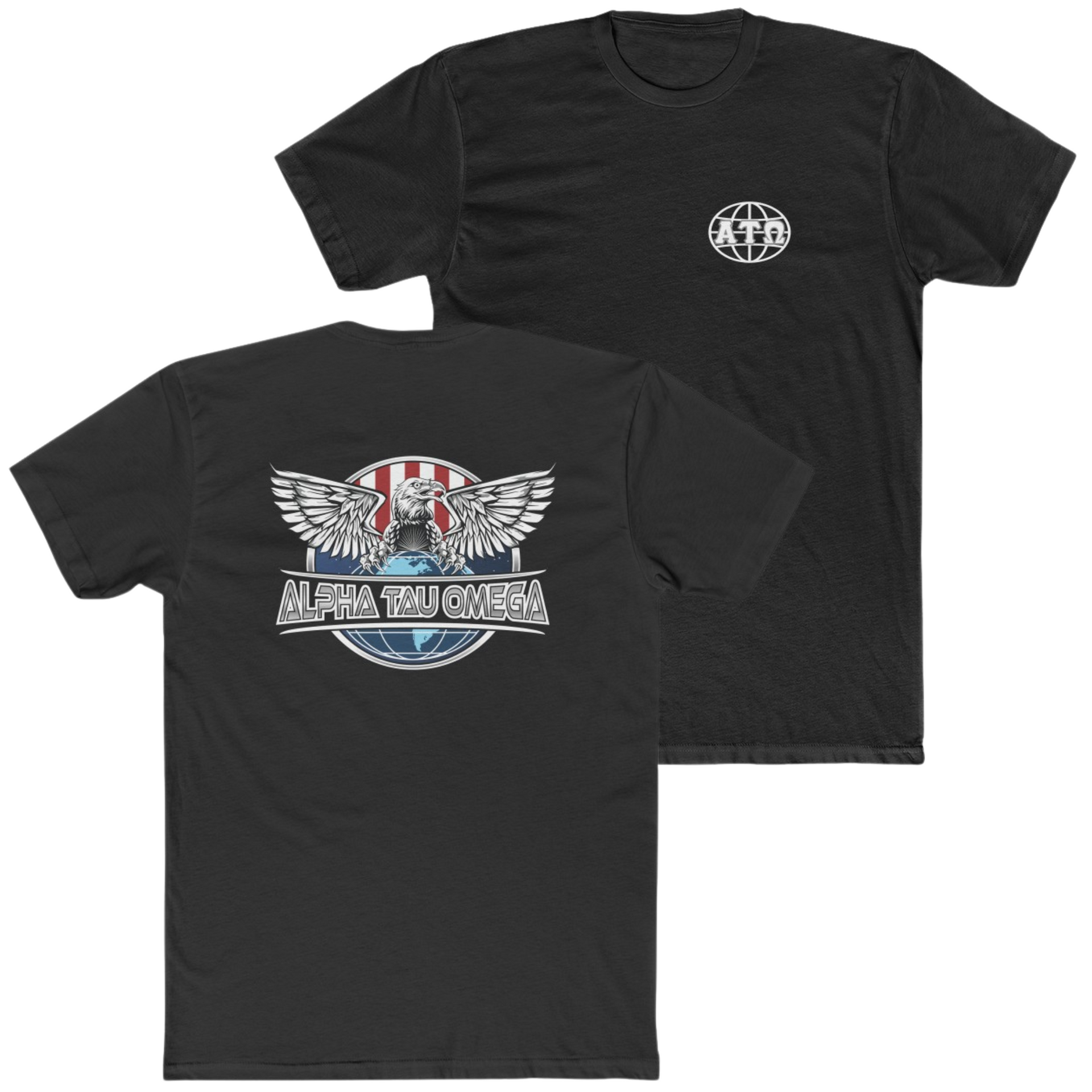 Black Alpha Tau Omega Graphic T-Shirt | The Fraternal Order | Alpha Tau Omega Apparel 