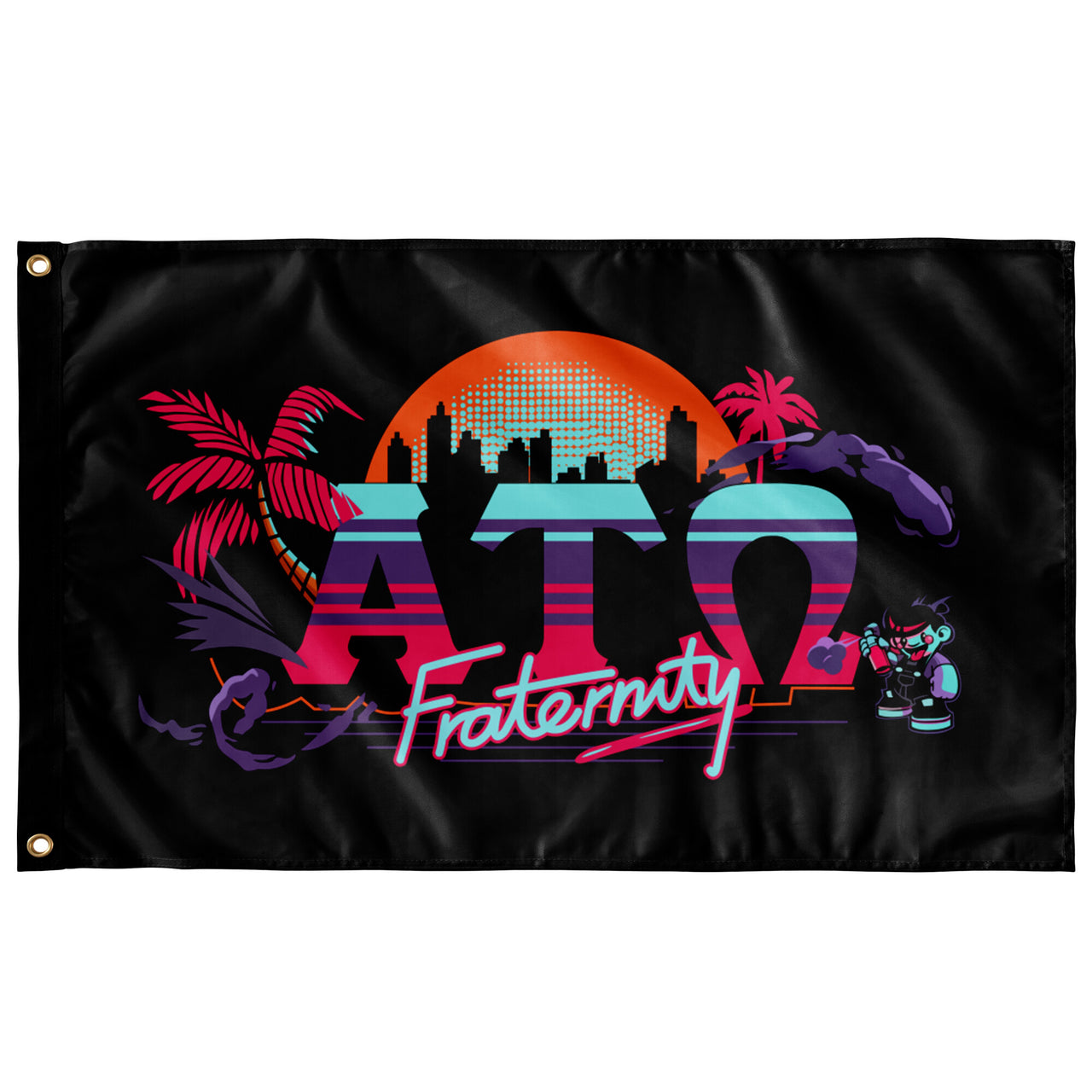 Alpha Tau Omega Flag | Jump Street | 3' x 5' ATO Flag for Dorms, Fraternity Houses, and On Campus Events